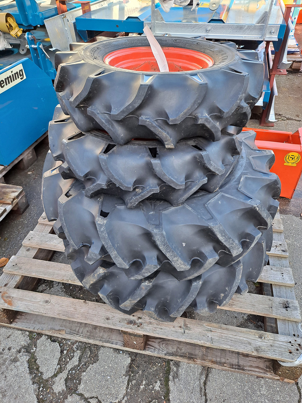 Set of tyres and rims for Kubota compact tractor Danso Machinery Limited